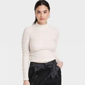 NWT A New Day Cream Turtleneck sz S Small